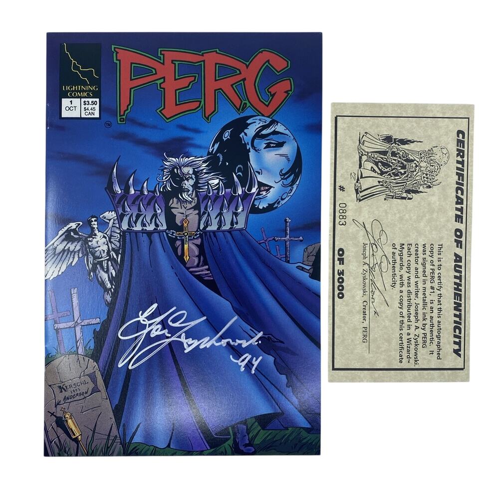PERG #1 Variant Cover 1C Signed Platinum Limited Ed. w/ Flip Cover VF+/NM
